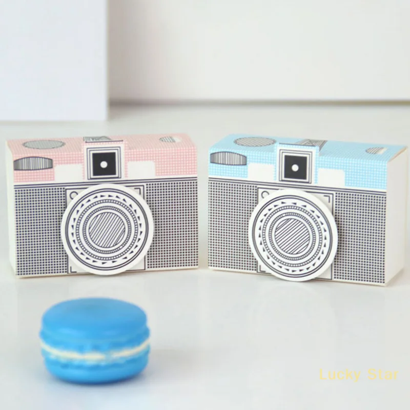 

10 шт., коробка конфет в форме камеры, коробка для свадебного торта для свадебного душа, бумажная коробка и украшения для подарочной коробки для вечеринки