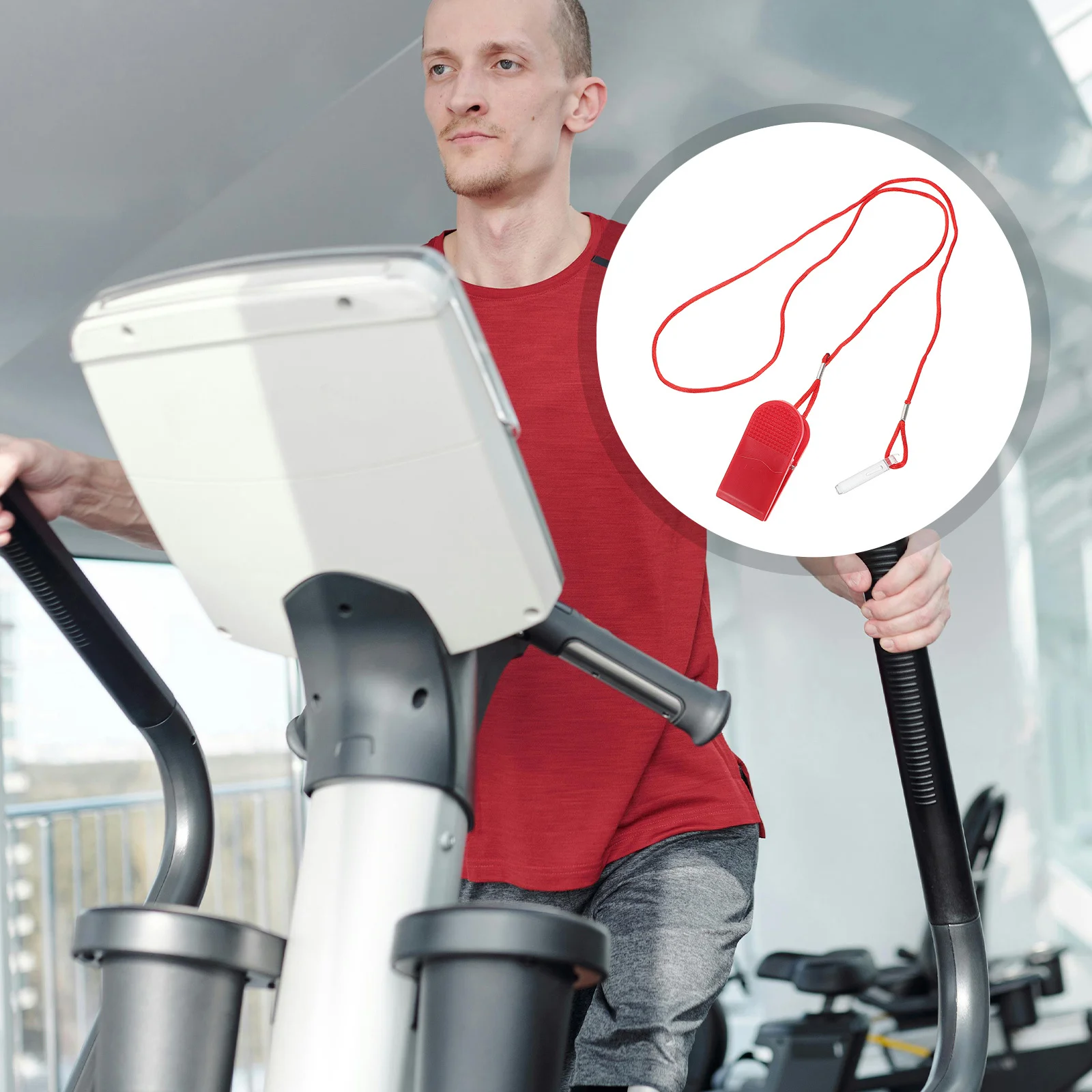 

Universal Treadmill Emergency Stop Switch Magnetic Safety Key Bright Red Secure Replacement Parts for Home and Commercial