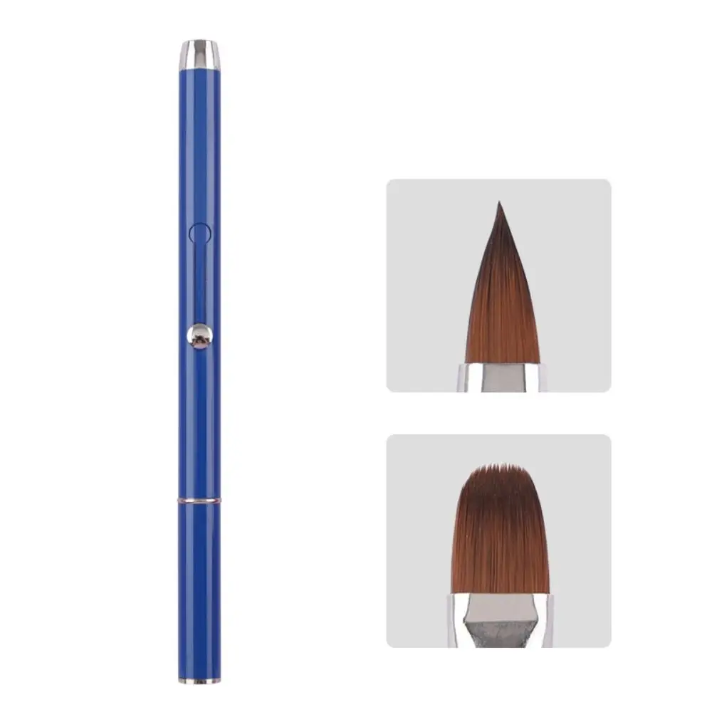 Retractable Double-headed Lip Brush Single Portable Lip Liner Brush Metal Handle Multifunction Lipstick Brush Beginner