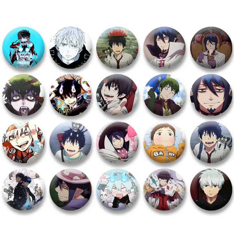 Broche creativo de exorcista azul de Anime, alfileres Rin Okumura Mephisto Pheles, insignia de dibujos animados, mochila, sombrero, ropa, accesorios de joyería, regalo