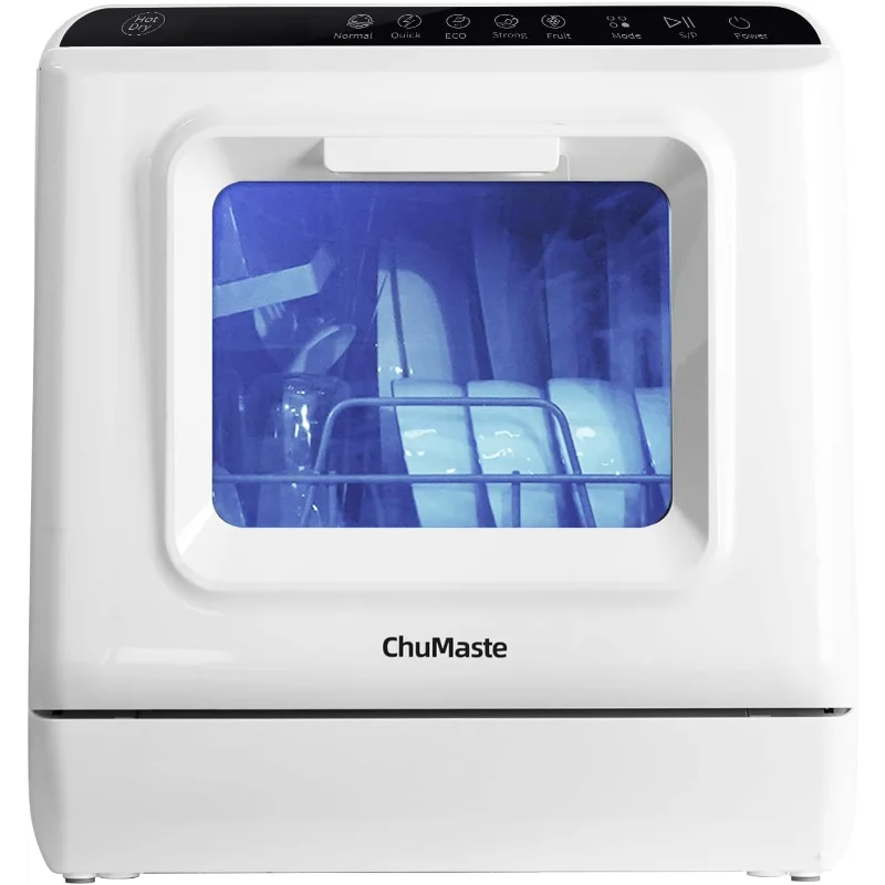 

Настольная посудомоечная машина Настольная посудомоечная машина с резервуаром для воды, портативная столешница для посудомоечной машины с 6 программами мытья Поддержка 2 воды、