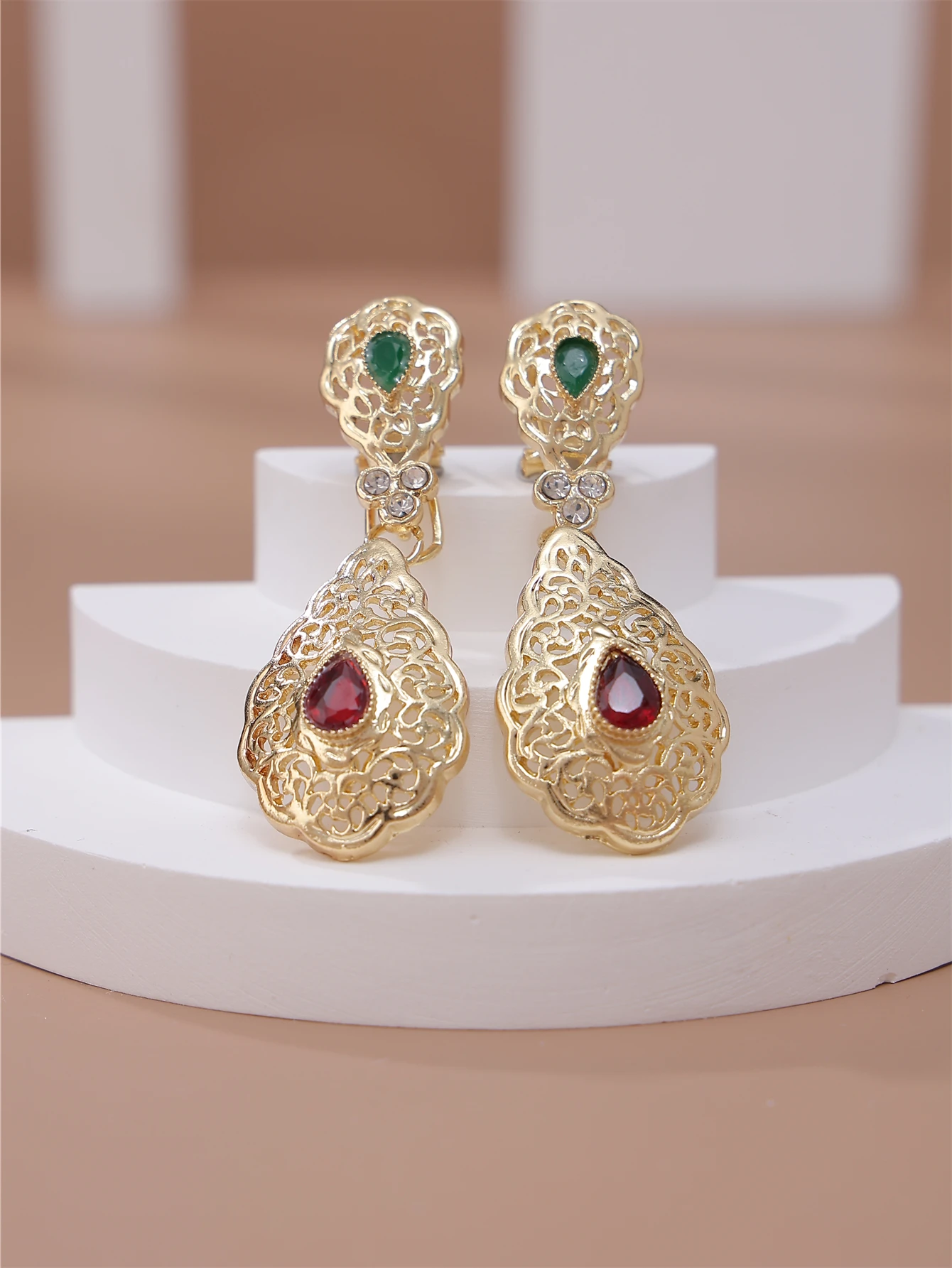 Moroccan Bridal Decorative Earrings Hollow Design Ear Jewelry Women\'s popular Accessories For wedding parties and festivals