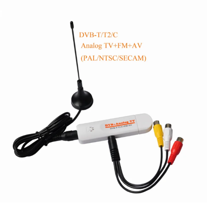 Digital Antenna USB 2.0 HDTV TV Remote Tuner Recorder & Receiver for DVB-T2/DVB-T/DVB-C/FM/DAB Laptop PC