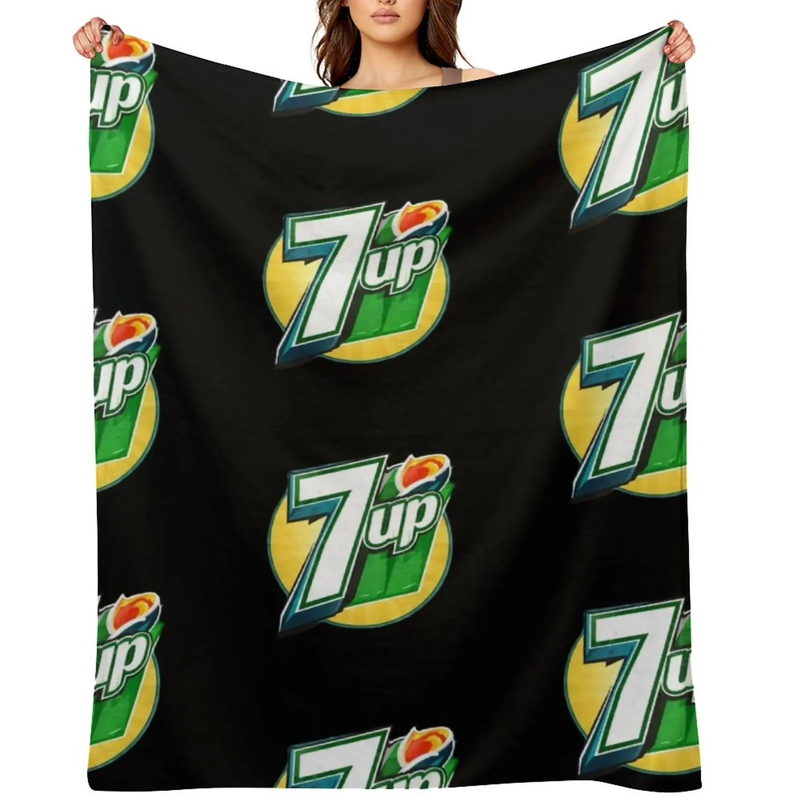 7up vintage Throw Blanket Soft Beds Kid'S Travel Personalized Gift Blankets For Baby Flannels Blankets