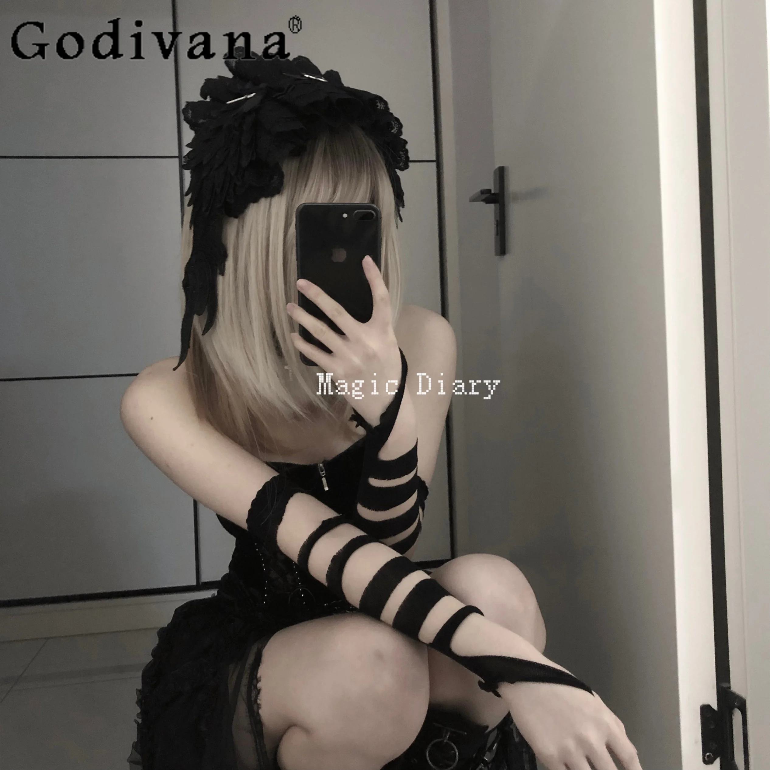 

Готический стиль, японская оригинальная кружевная повязка на голову в стиле Лоли, темный стиль, Лоли, милая крутая униформа JK для девочек, одинаковые аксессуары для волос