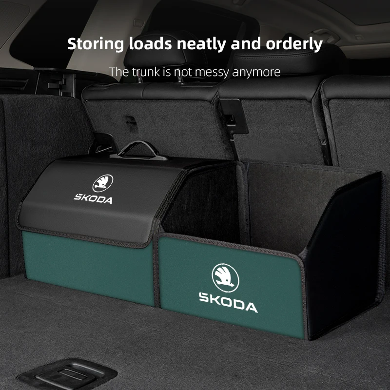 Car Specific Storage Box with Iarge Capacity Dual Color For Skoda Fabia Superb Yeti Octavia Rapid Kodiaq Mk3 A4 A6 A7