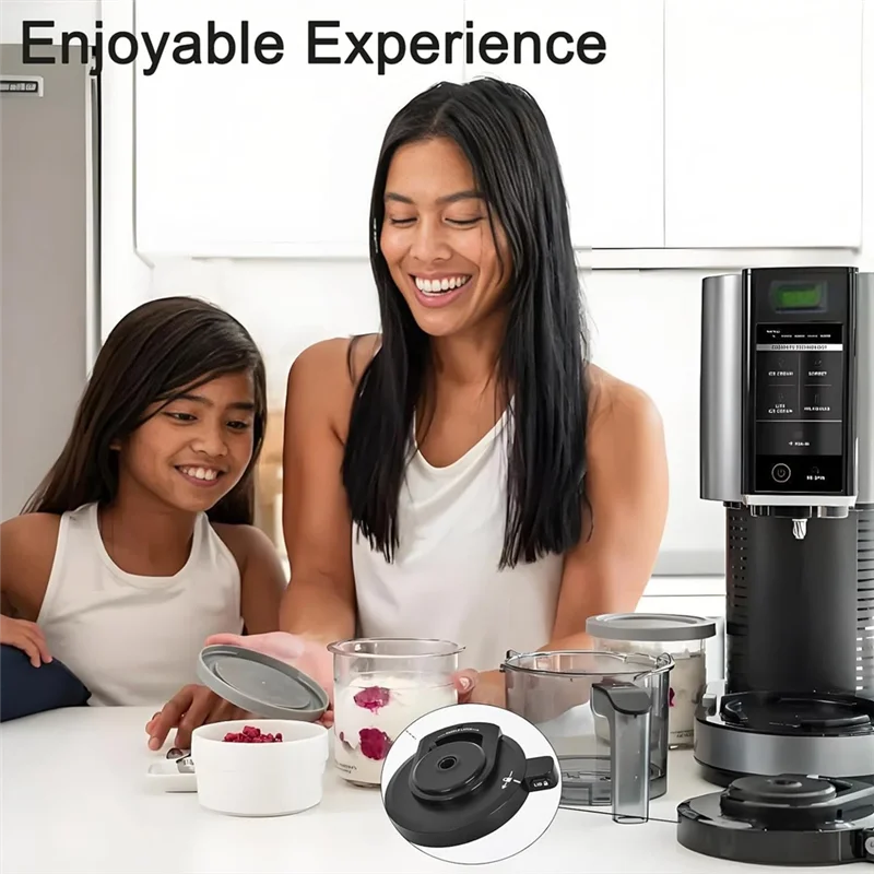 ABVI-Ice Cream Maker Buitenste Kom Deksel Vervanging Voor Ninja NC299AMZ/NC301 NC300/CN305A Serie Herbruikbare Deksel Met Reinigingsborstel