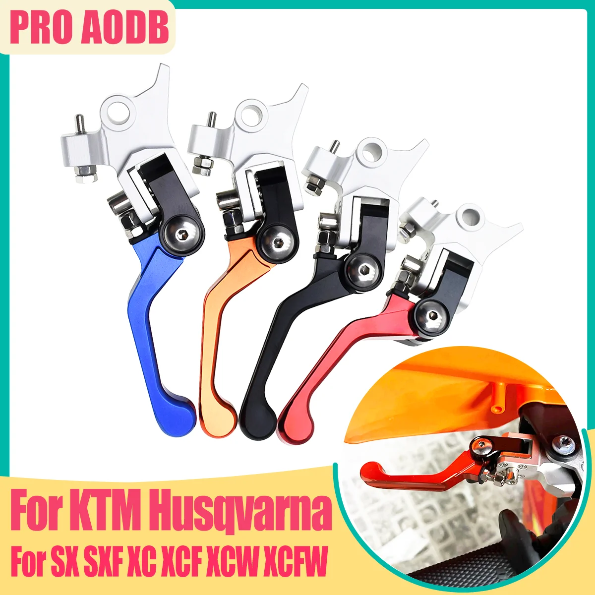 

For KTM 125-500 Motocross CNC Brake Clutch Lever Handle EXC300 EXC450 250 SX SXF XC XCF XCW XCFW EXC EXCF TPI Six Days 2014-2023
