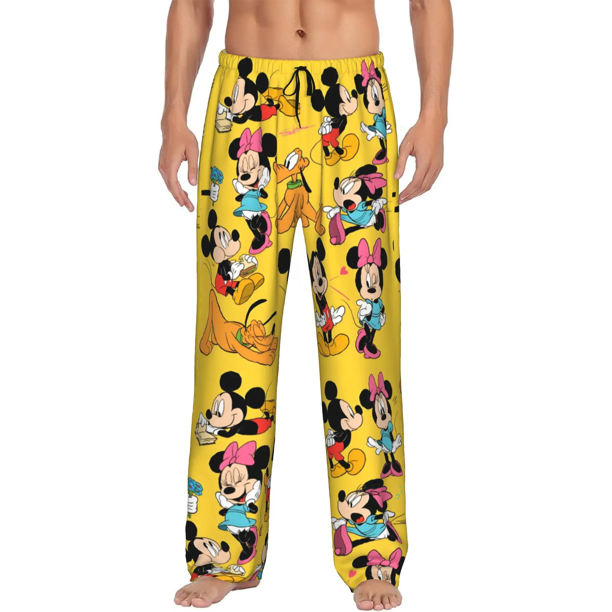 

Custom P-Pluto Pajama Pants Sleepwear for Men Elastic Waistband Sleep Lounge Bottoms with Pockets