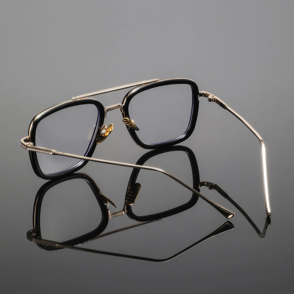 1 pair of men's metal full-fra - Men'S Fashion Non Prescription Glasses 评论和价格