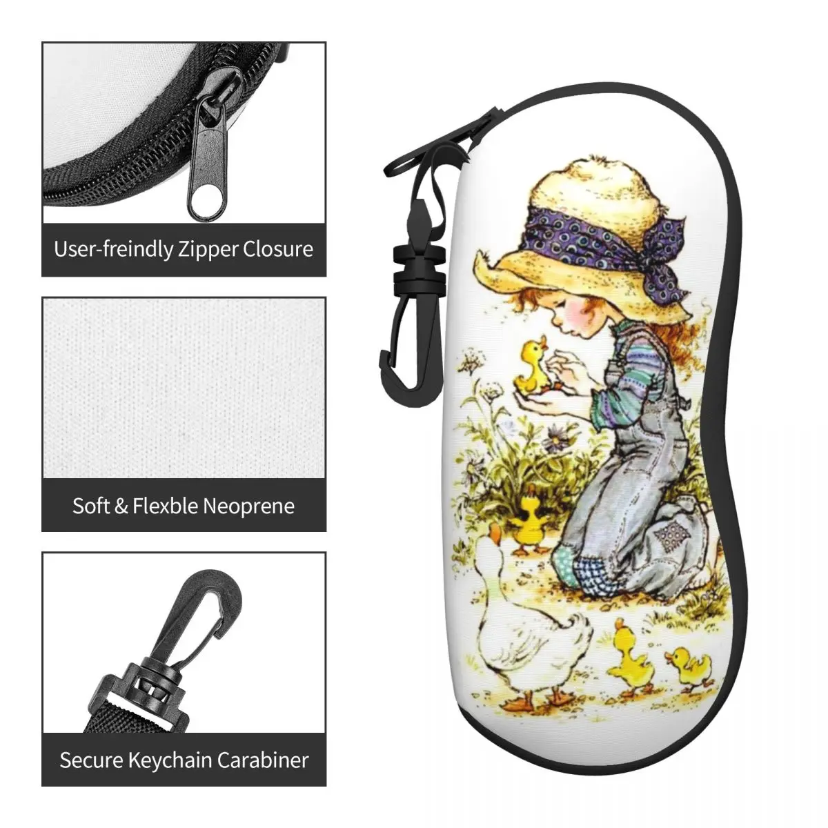 Custom Sarah Kay Glasses Case Stylish Flower Girl Shell Eyeglasses Case Sunglasses Box