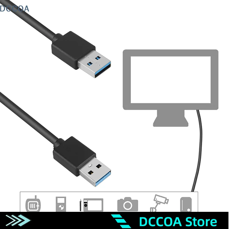 

USB 3.0 Extension Cable Male To Male USB 3.0 Extender Cord USB High-speed Data Transmission For Hard Drive Radiator