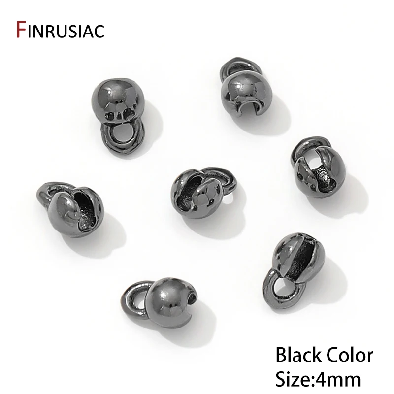 18K vergoldete Messing-End-Quetschperlen für die Schmuckherstellung, DIY-Armbänder-Zubehör, Perlenspitzen-Anschlüsse für Schmuckzubehör – Detail 21