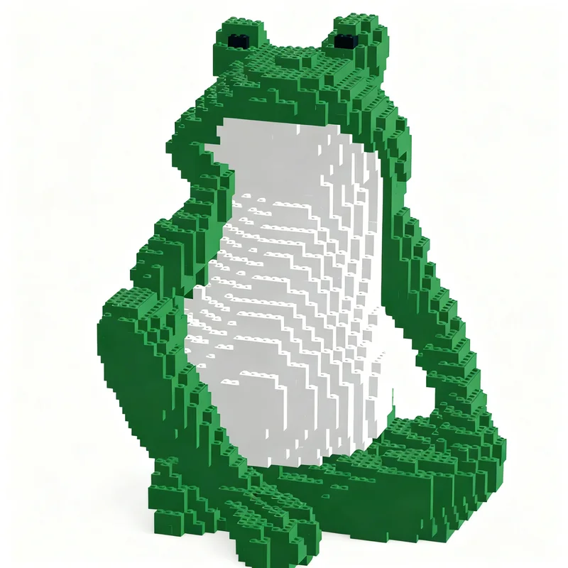 2695pcs MOC Sculptures Bored Frog Sculpture Model Building Blocks Construction Education Kids DIY Brick Idea Christmas Gift Toys