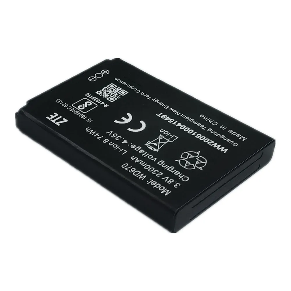 Original WD670 2300mAh Replacement Battery For ZTE WD670 Body 2 KB-OSH150-2300 Tele 2 OSH-150 4G LTE Pocket WiFi Router Bateria