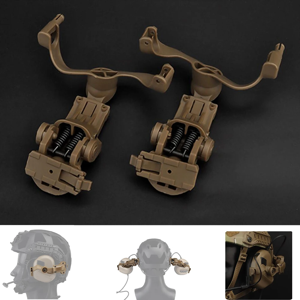 Adaptateur de Rail de casque à Rotation multi-angle, Kit de support de casque pour casque tactique adapté à OPS Core ARC et Team Wendy Rail