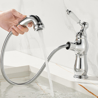 Bathroom Faucet Sink Mixer Basin Hot and Cold Water Deac Mounted Basin Faucet Copper Brass Vessel Sink Taps kitchen faucet
