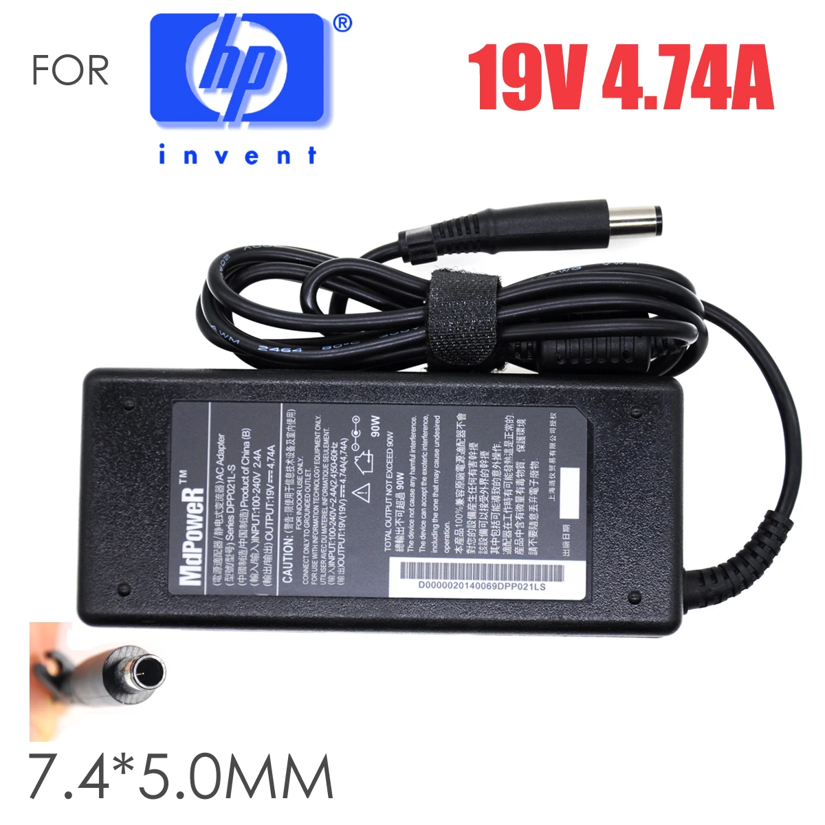 Para HP Pavilion CQ45 CQ40 G4 G6 4431S DM4 DV3 DV4 DV6 CQ40 G32 431 430 431 440 445 6531S fonte de alimentação portátil carregador adaptador AC