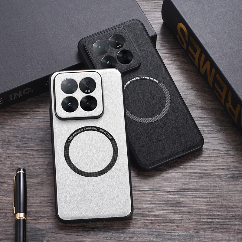 Capa de Carregamento Sem Fio Magsafe, Capa para Xiaomi 14 Pro, Telefone Celular, Xiaomi 13 Ultra, Xiaomi 14, Xiaomi 13 Lite, Original