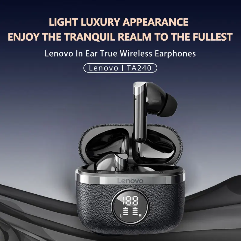 سماعات لينوفو TA240 داخل الأذن اللاسلكية الحقيقية بلوتوث 5.4 ANC للحد من الضوضاء جودة هاي فاي الاستماع عمر بطارية طويل الأمد #1