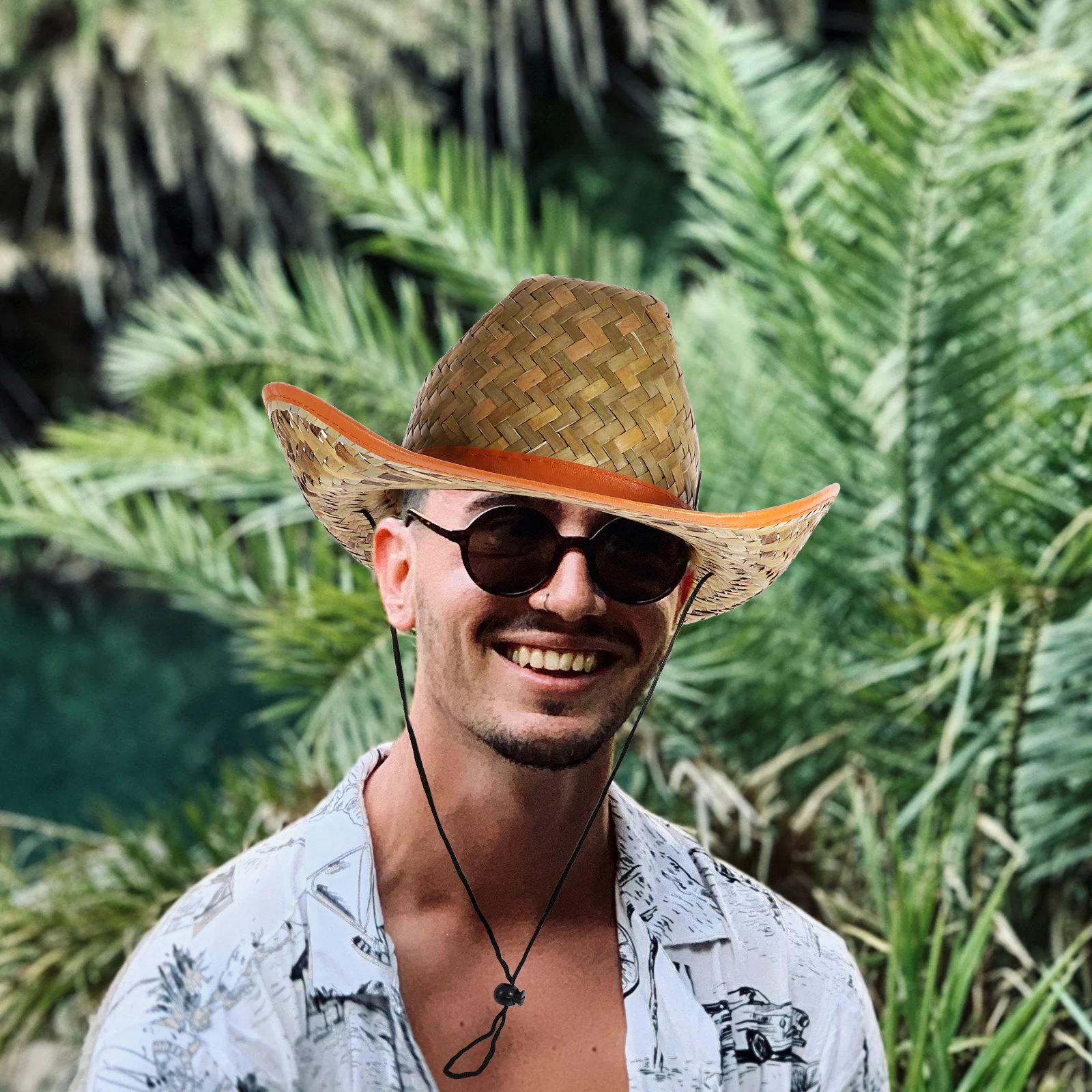 

Sun Straw Hat for Men Beach Outdoor Wide Brim Lightweight Small Size Adjustable Summer Protection Travel Golf Cap Hat Portable