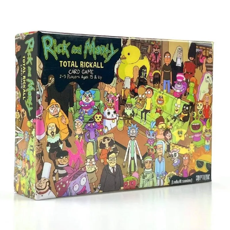 Hot Total Rickall Rick and Morty Cooperative 2-5 Player Card Game pickle rick Desk Board Game Toy Family Party