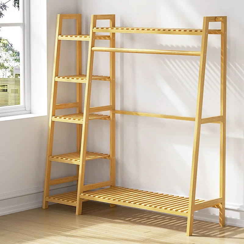 

Room, bedroom, hanging clothes rack, indoor floor standing clothes rack, simple household clothes drying rack