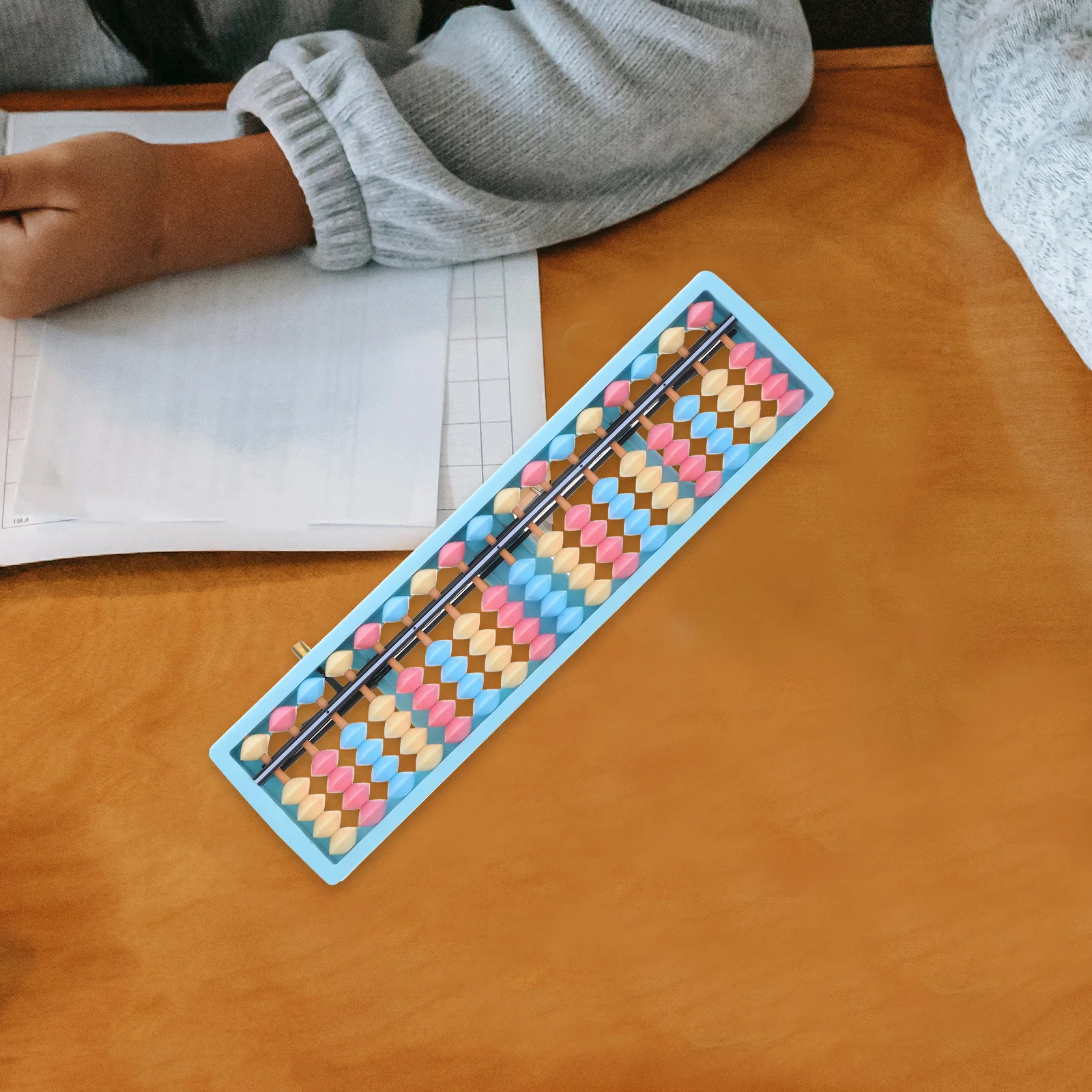 1pc 17 Column Plastic Abacus For Kids Math Learning Chinese Vintage Style Educational Tool Brain Development Abacus Students