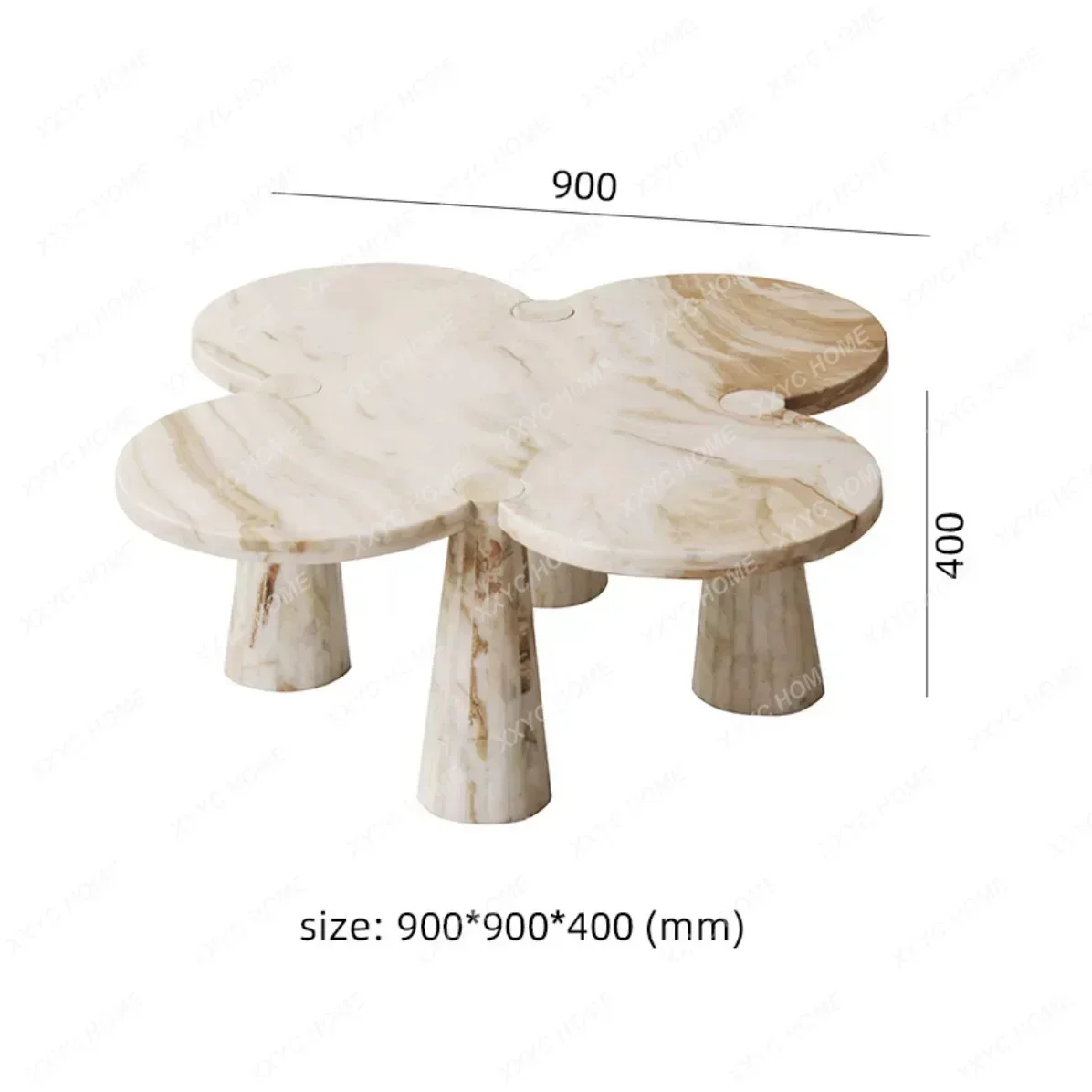 

AAFour-leaf Clover Coffee Table Marble Coffee Table Corner Few Living Room Modern And Advanced Sense