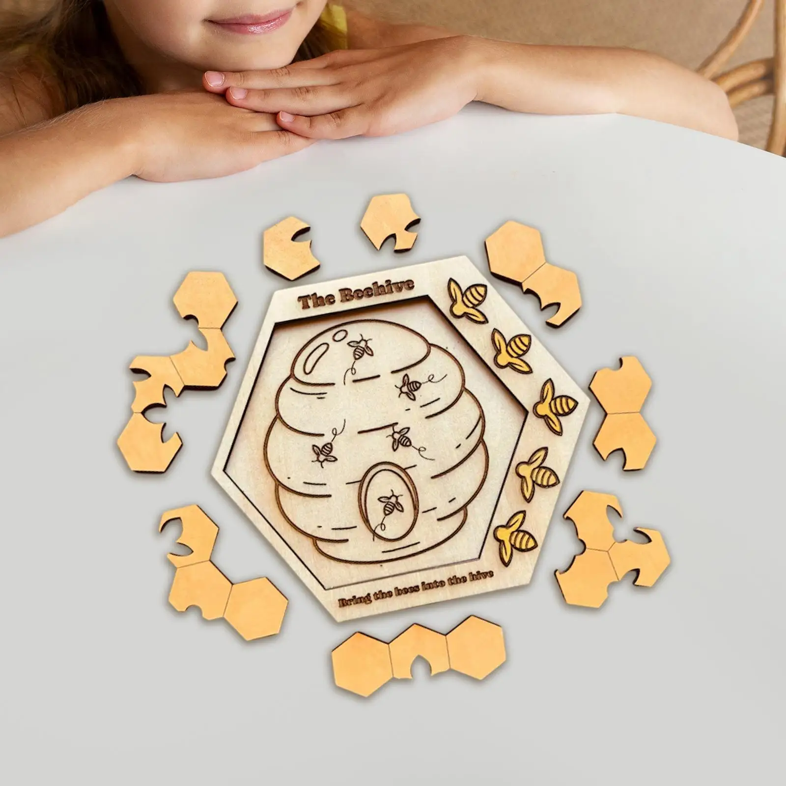 

Hexagon Puzzle for Kid Adults Home Decoration Parent Child Game Props