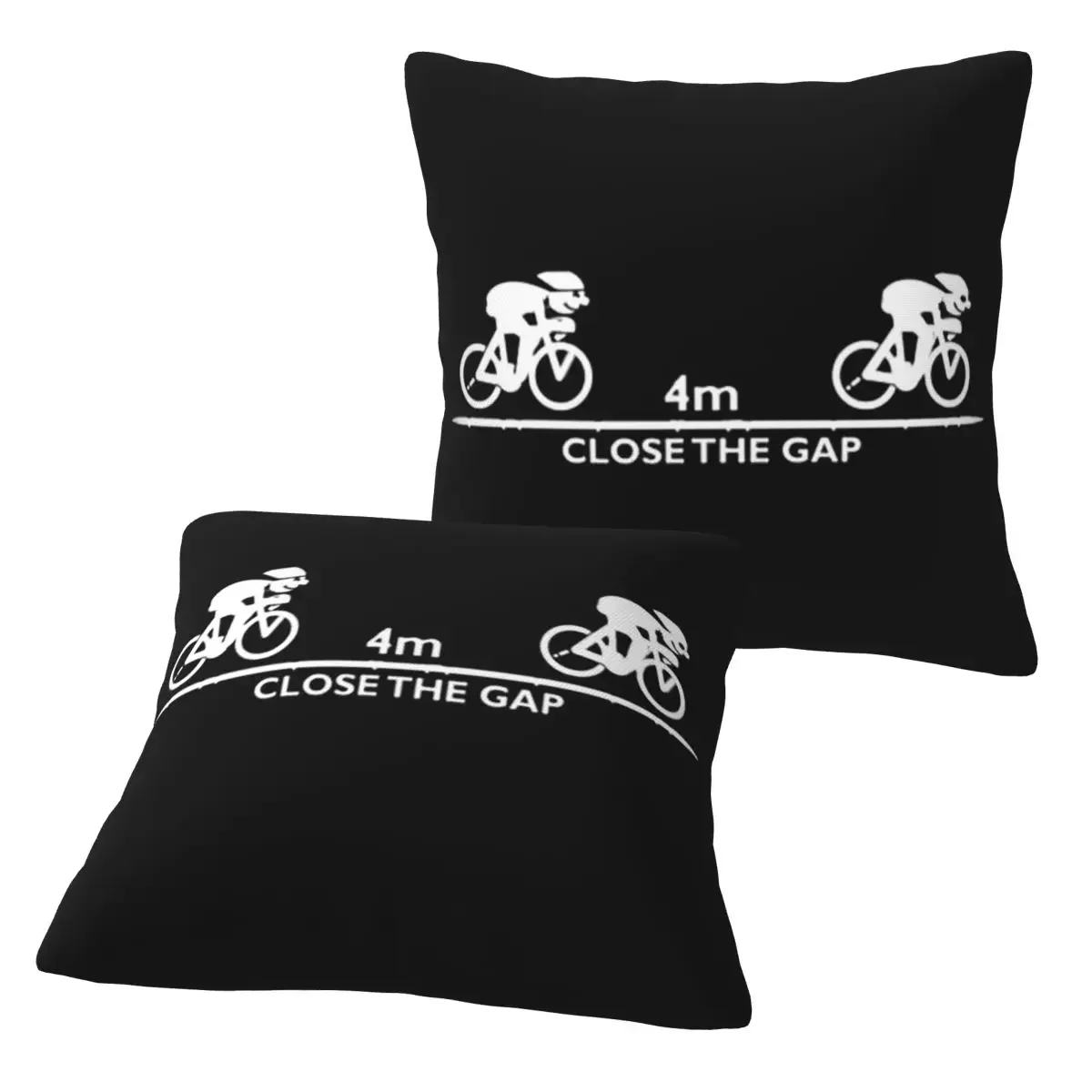 Zwift Close The Gap - Juego de 2 fundas de almohada cuadradas, decorativas y cómodas, para el hogar y el dormitorio