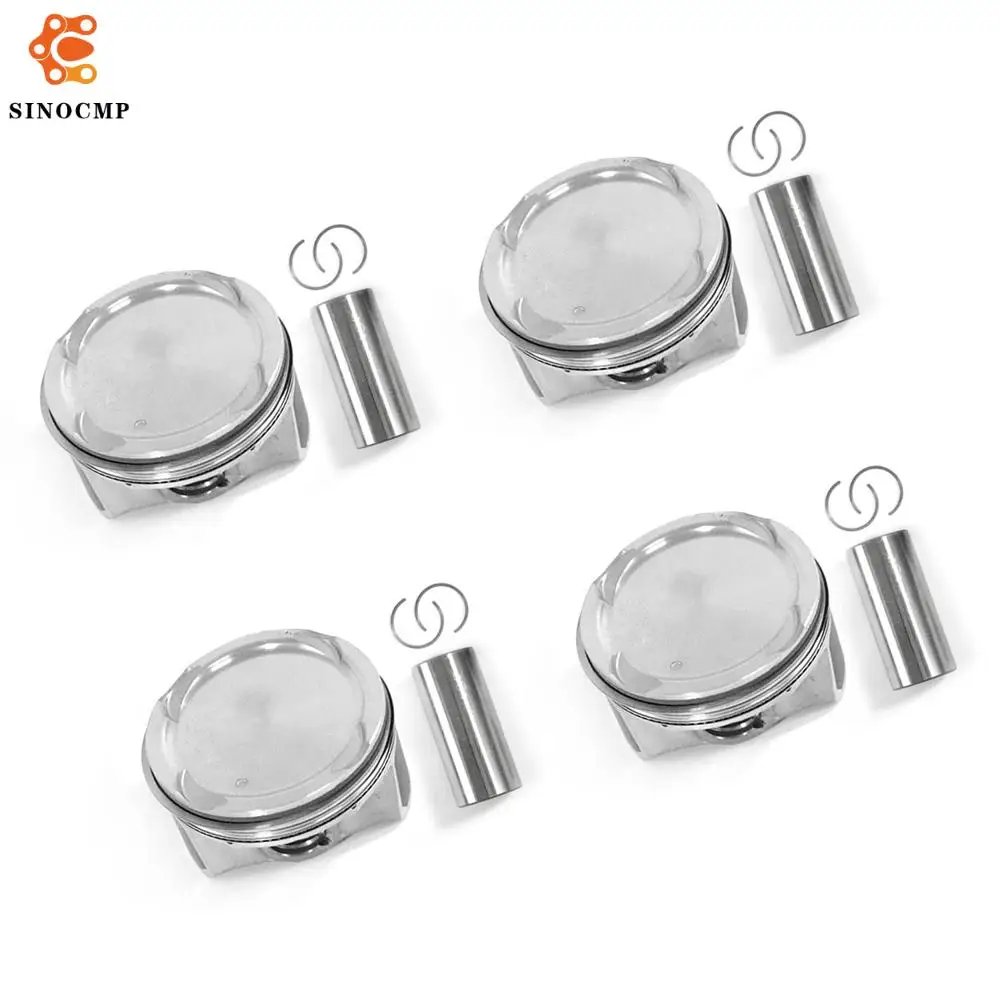 

4Pcs Engine Pistons w/Rings Set G4NA 23410-2E500 For Elantra Coupe GL GT GLS Forte EX Koup Soul Tucson 2.0L Engine Pistons Parts