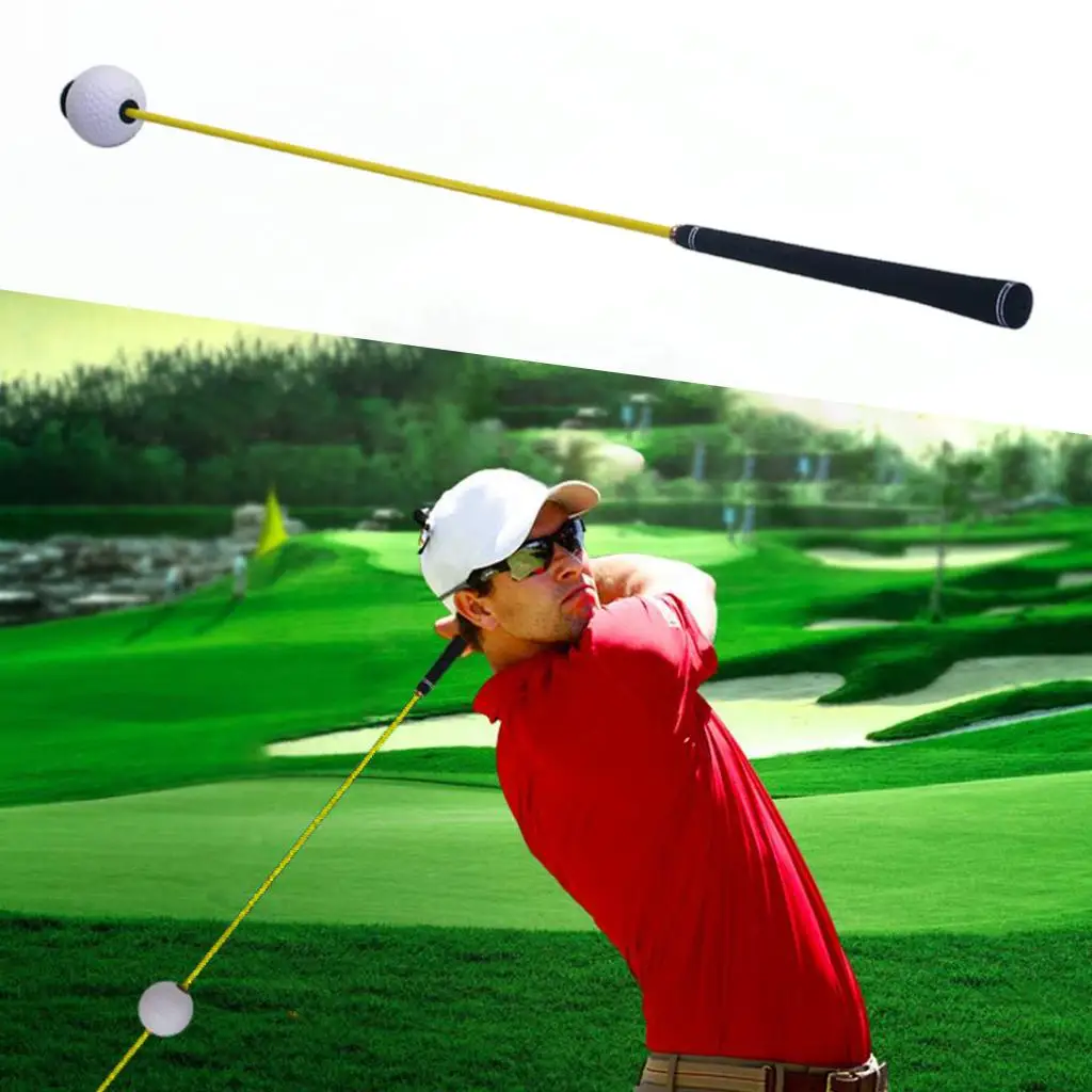 Golf Swing Trainer Carbon Fiber Alignment Stick Golf Swing Training Aid with Grip Correction for Home Practice