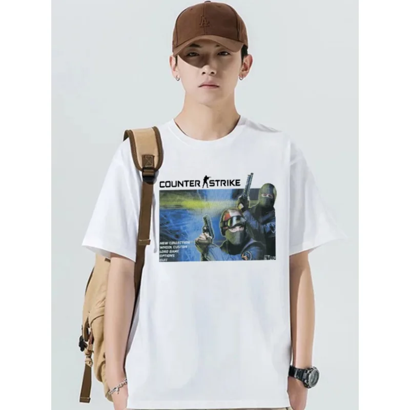 

3D Printed 'cs1.6' Nostalgic Tribute To Anti-terrorism Elite Parody Retro Printed Quick Drying Short Sleeved T-shirt