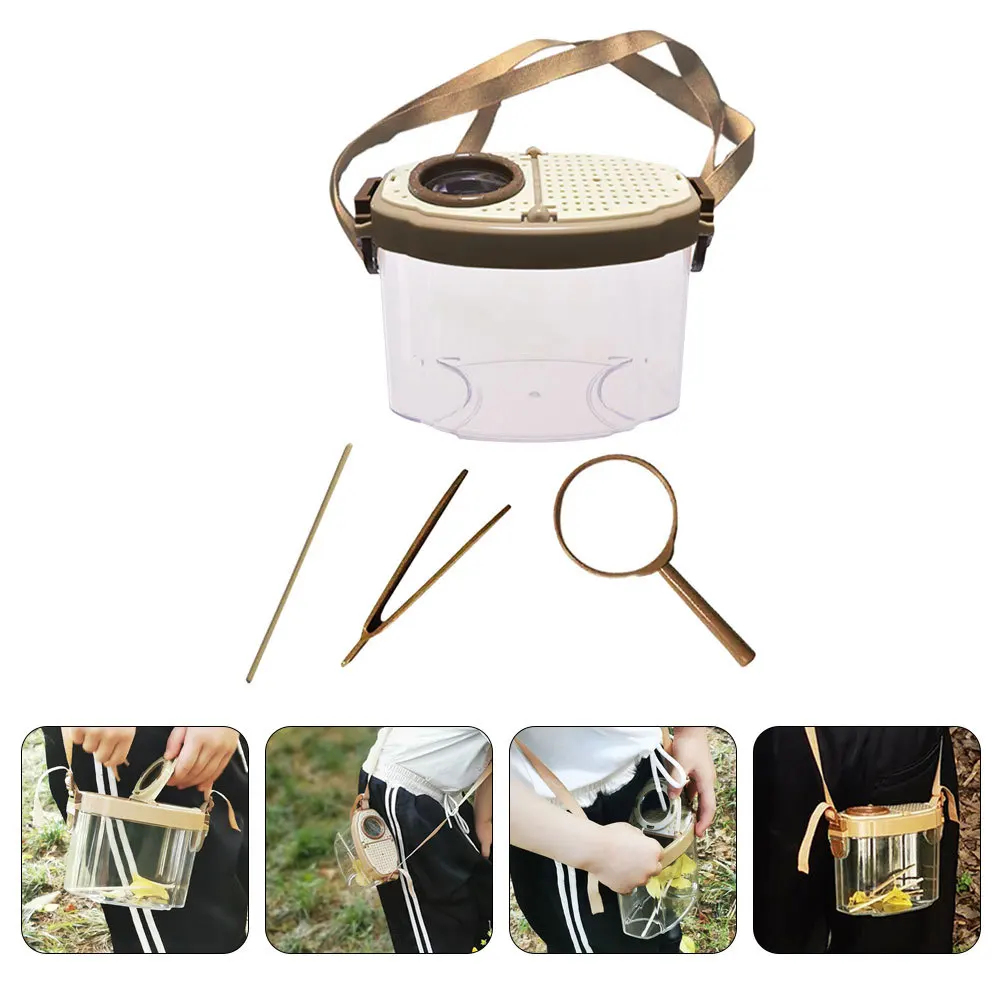 어린이를 위한 1세트 곤충 포획 키트 프리미엄 관찰 상자 학습을 위한 실습 교육 장난감