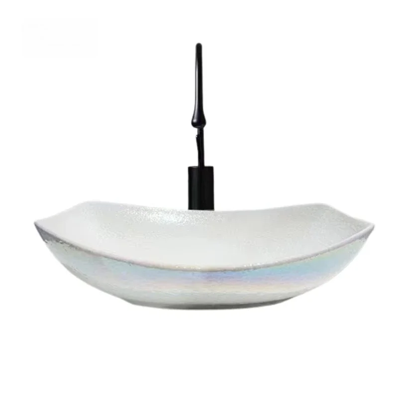 Special shape countertop toilet bathroom sanitary ware washbasin bathroom white ceramic handmade ceramic art sink