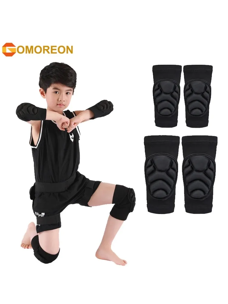 AliExpress GOMOREON 1Pair Thick Sponge Knee Pads Elbow Sleeves Guard Collision Avoidance Sport Protective Kneepad Skate Soccer Cycling