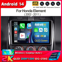 Carplay Auto Android 14 Car Radio For Honda Element YH 2002 2003 2004 2005 - 2011 GPS BT Multimedia 2Din Player Stereo DVD Video