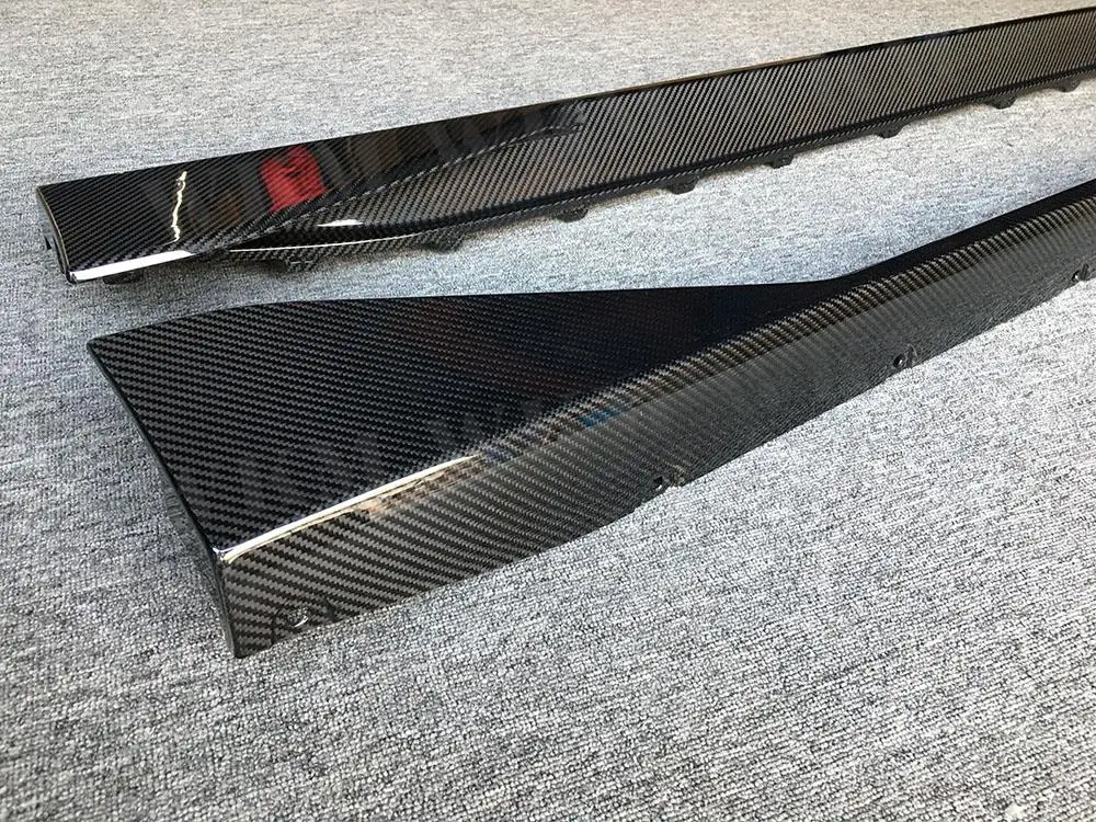 

JCYECF сухая боковая юбка из углеродного волокна, расширитель спойлера для BMW 3 серии G80 M3 Sedan 2021 + боковые юбки FRP, украшение автомобиля