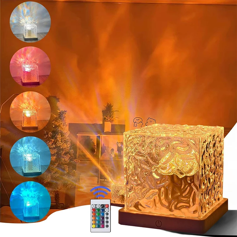 

Galaxy Projector Lamp with 16 Colors Rotating Dynamic Ocean Wave Effects Romantic Remote Control