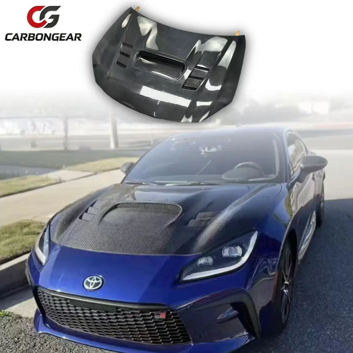 For Toyota GR86 Subaru BRZ ZN8 ZD8 2022-2025 Carbon Fiber Engine Hood Bonnet WRX Style Direct Replacement Performance Upgrade