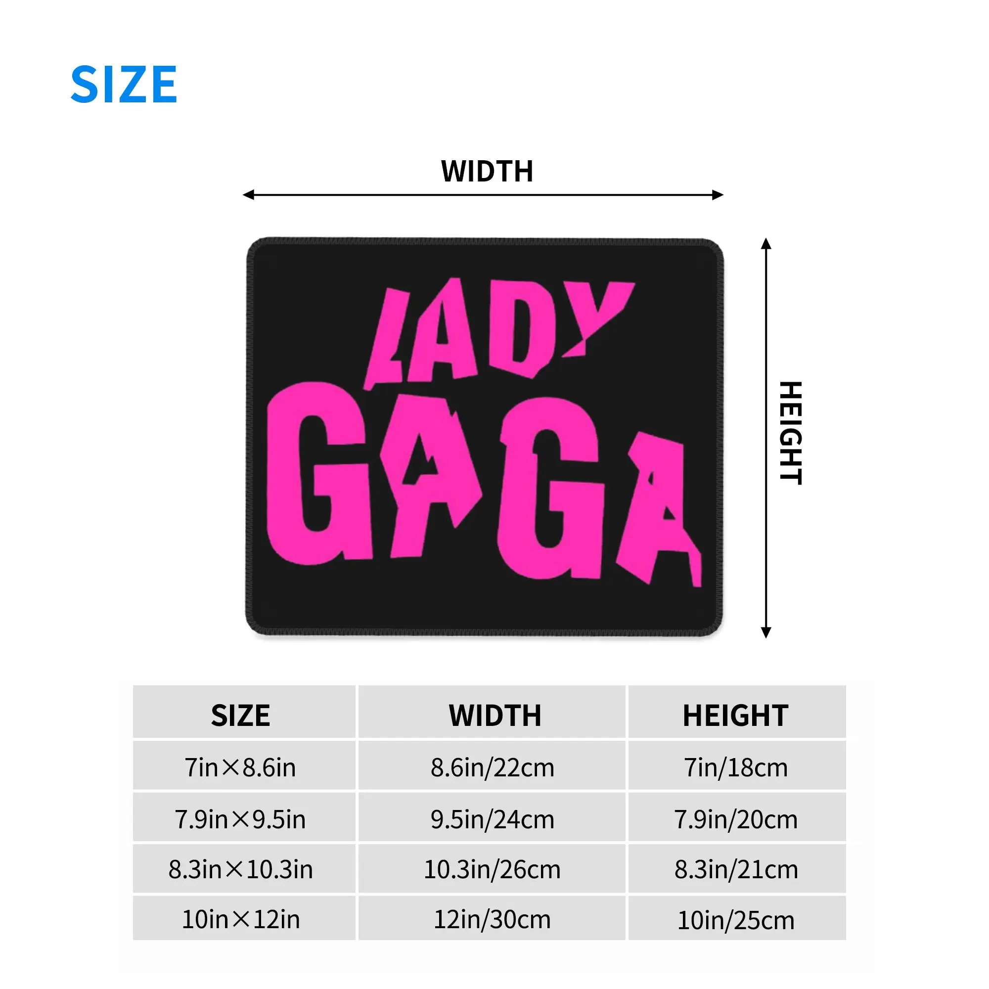 Lady Gaga Mayhem Album Logo Mouse Pad Computer Keyboard Mouse Mat Gaming PC Laptop Desk Mat Office Accessories Table Mats