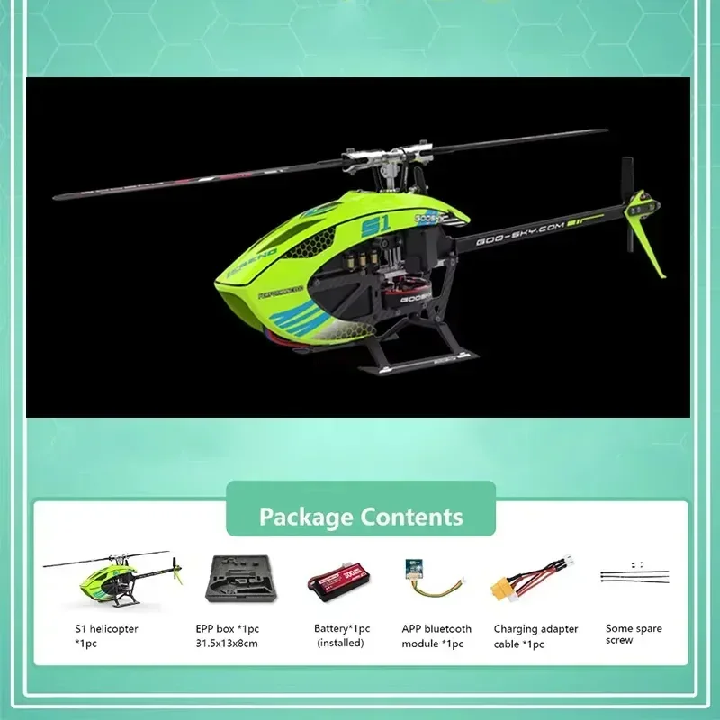 Goosky S1 Bnf 6ch 3d Stunt Double Brushless Motor Direct Drive Motor Flybarless Direct-Drive Rc Helicopter Toys Christmas Gifts