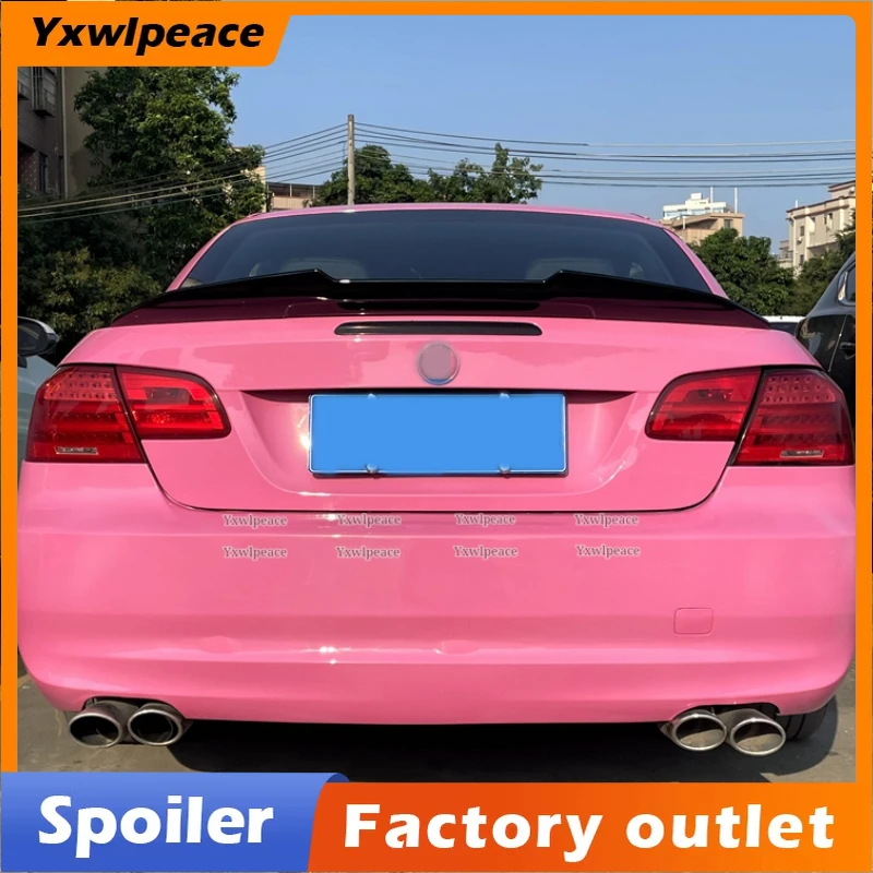 

For BMW E93 335i M3 CONVERTIBLE 2007-2013 Spoiler ABS Plastic Primer Color PSM Style Rear Trunk Lip Spoiler Car Accessories