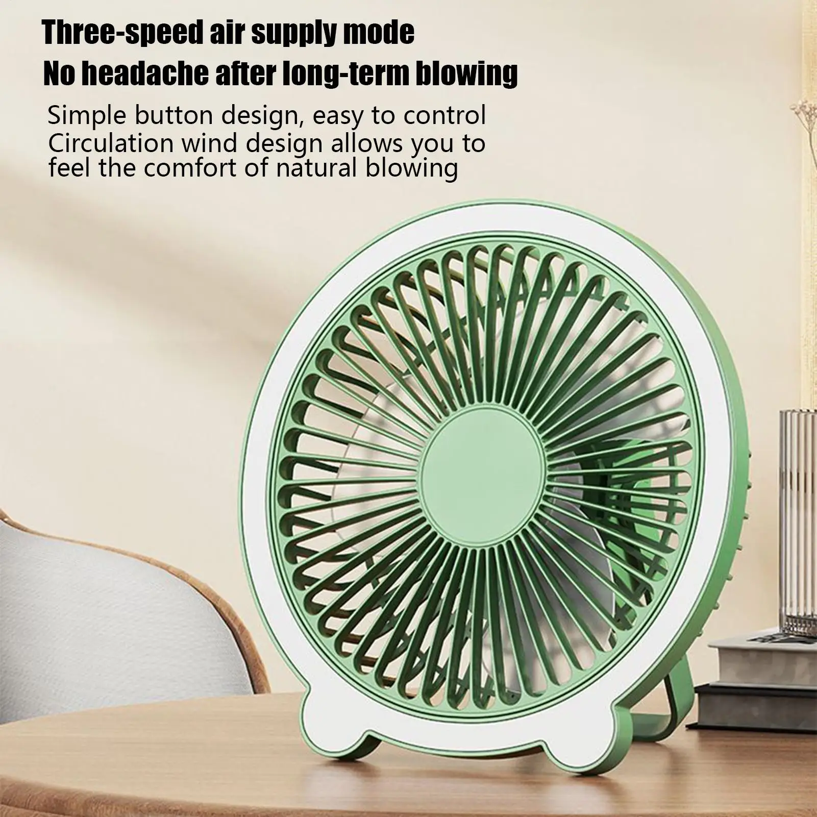 

Бесшумный настольный вентилятор Портативный персональный вентилятор Настольное охлаждение Перезаряжаемые крутые гаджеты с ночником 3-скоростное настенное крепление для спальни