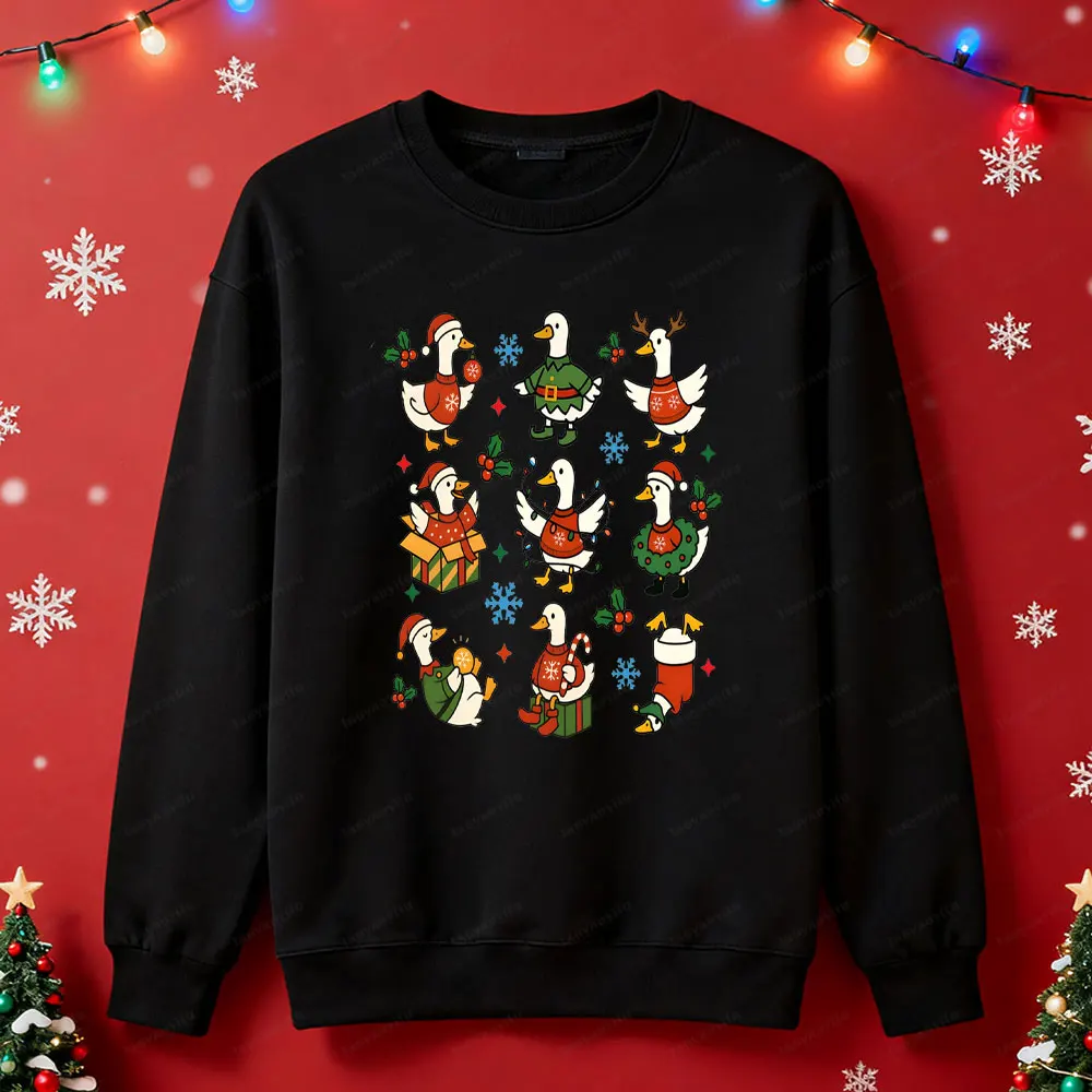 Ganso natal hoodie apenas uma ganso alegre moletom natal ganso pato feminino camisola engraçado natal feriado moletom