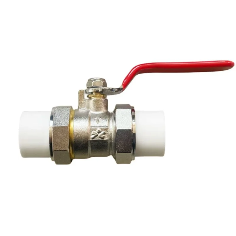 

Утолщенный двойной свободный шаровой клапан PPR 20 25 32 40 50 63 мм Водопроводный шаровой клапан с термоплавом Домашний соединительный клапан PPR Трубный клапан Кран