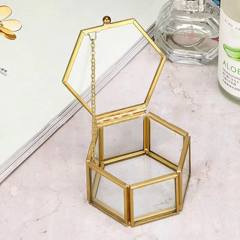 Ringbox aus klarem Glas, elegante Schmuckvitrine für Hochzeit, Heiratsantrag, Geburtstagsgeschenk, Aufbewahrung. – Detail 2