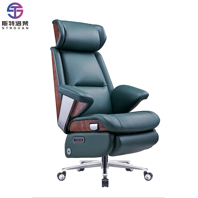 

High-tech Electric Leather Executive Chair Equipped with Six-button Hand Control Massage Ventilation airbag Function