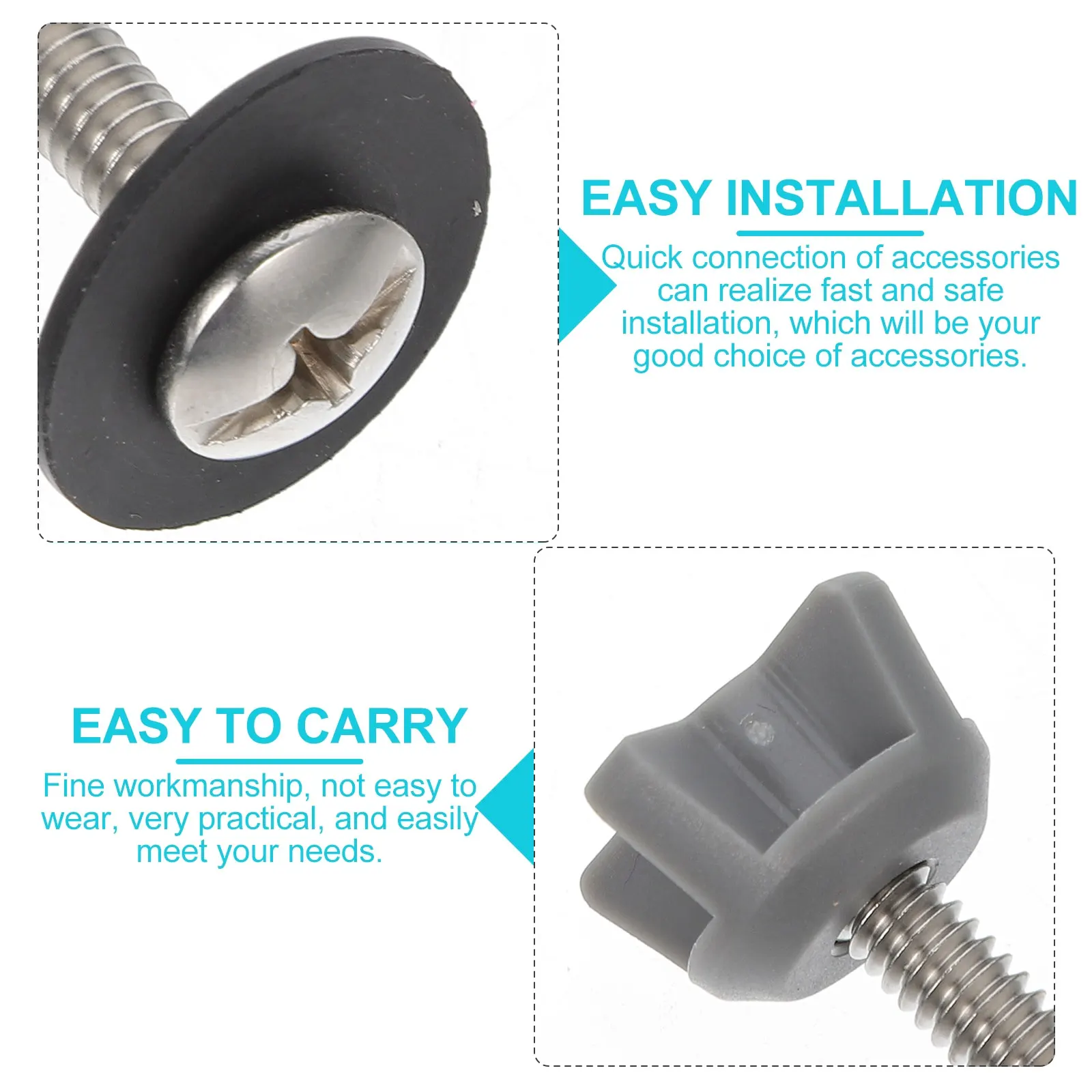 

2 pcs Universal Toilet Seat Screws Fixing Bolts For Water Tank Mounting Replacement Parts Durable Abs Iron Fasteners